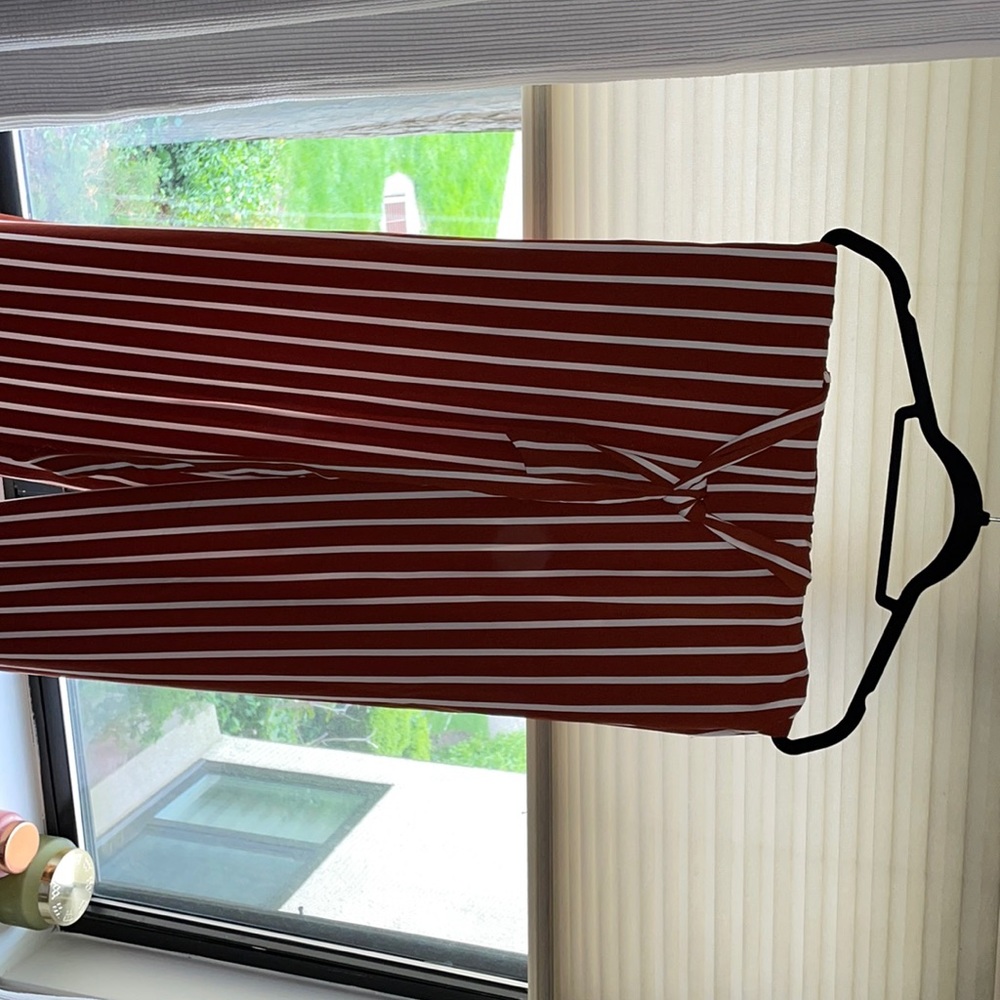 Rusty red striped pants